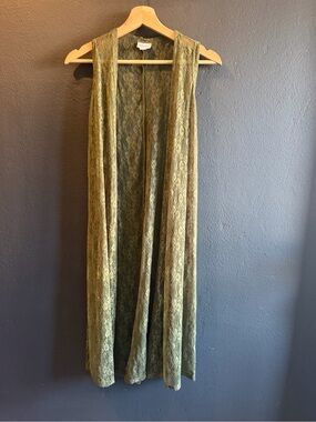LuLaRoe Olive Lace Longline Duster